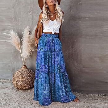 スカート drawstring ribbon tiered long skirt drawstring ribbon tiered skirt